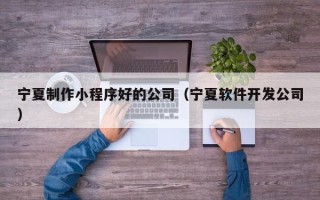安吉宁夏制作小程序好的公司（宁夏软件开发公司）